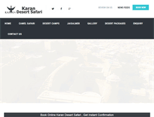 Tablet Screenshot of karandesertsafarijaisalmer.com